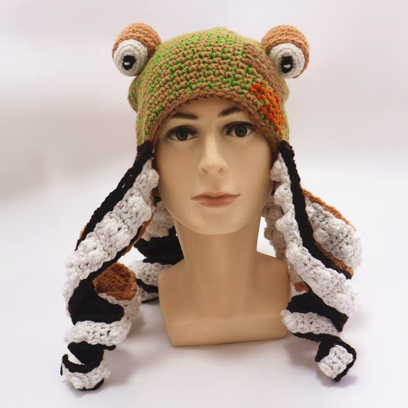 Bonnet/chapeau Crochet Artisanal Français Fils Fantaisie Multicolore - Pièce Unique, Fait Main