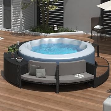 inflatable hot tub surround deck
