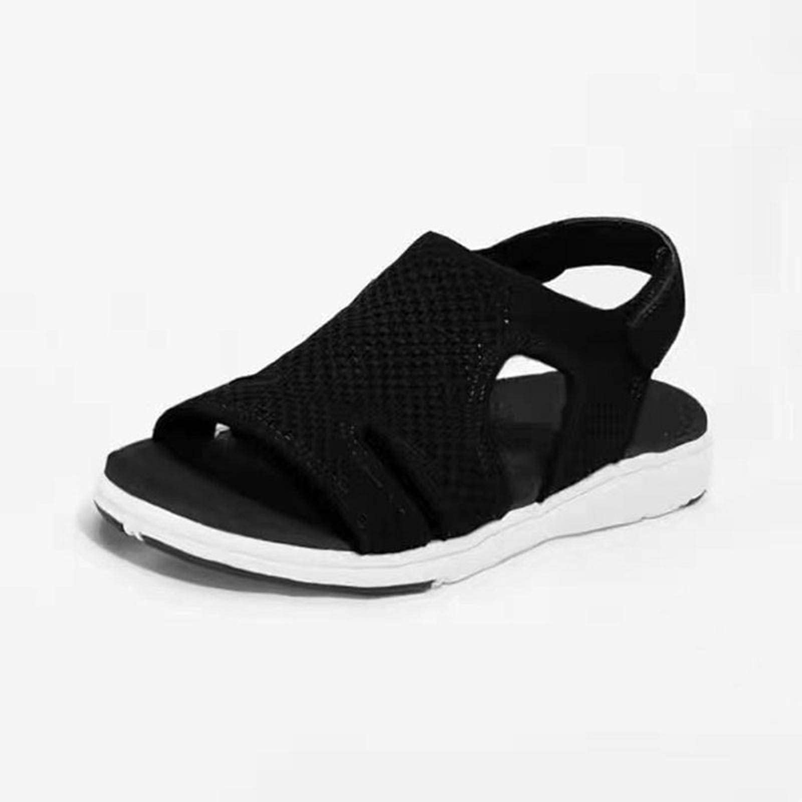 genericNC Ladies Sandals Breathable Stretch Fly Woven Comfortable Casual Sandals Women