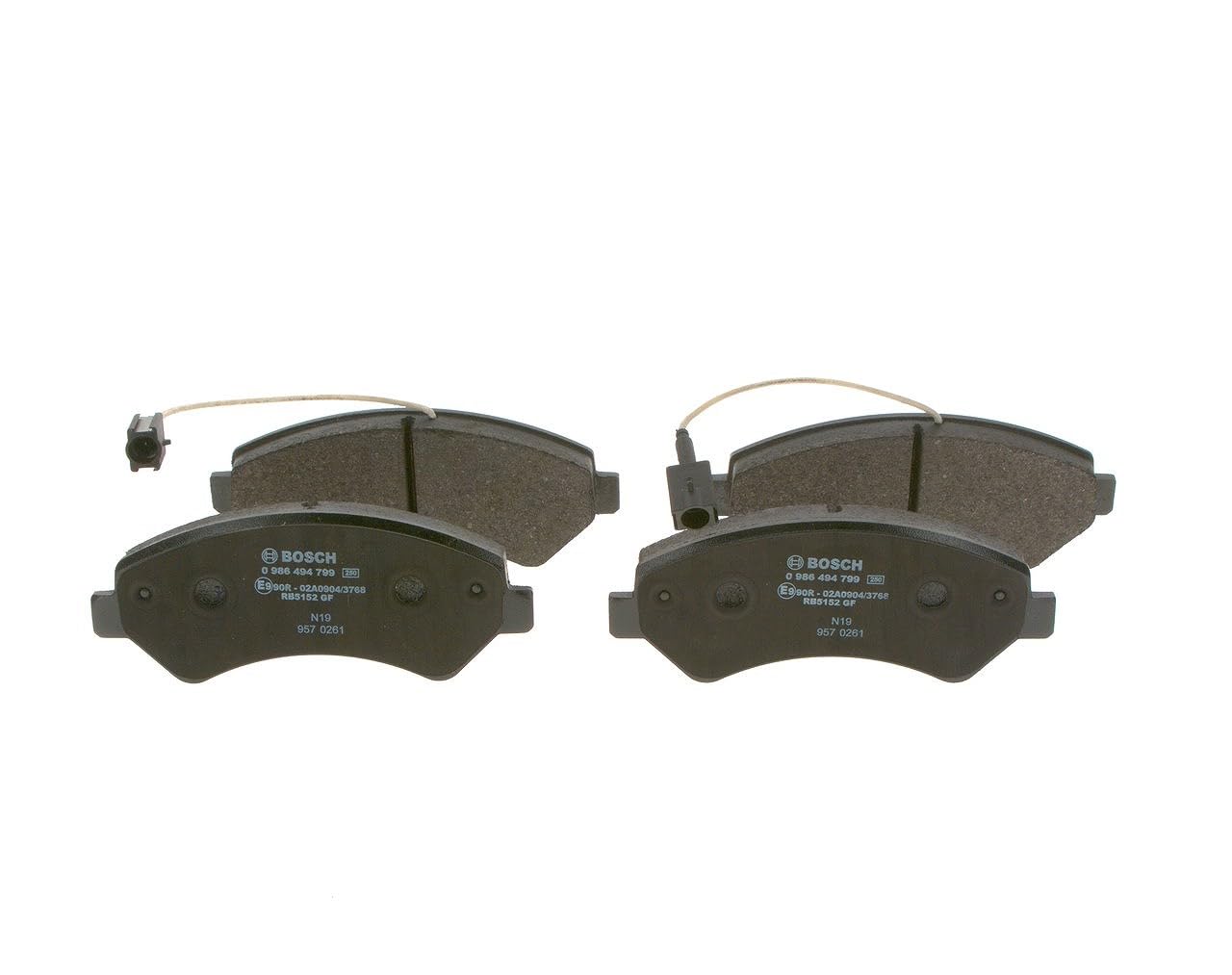 Brake pads 0 986 494 799 BOSCH for FIAT PEUGEOT CITROËN OPEL