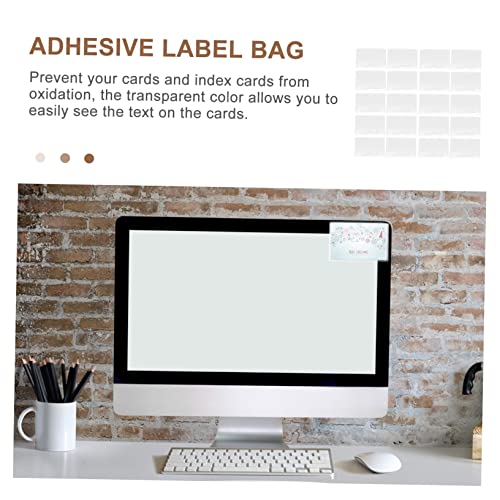 Pochettes adhésives transparentes porte-cartes organisation maison