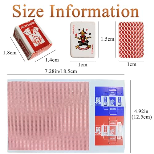 Mini Baraja de Poker Pack de 10 Juegos Miniaturas miniatura 2