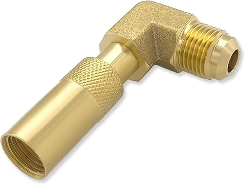 Hooshing Adaptador de codo de propano de 38 pulgadas, adaptador de propano macho para conversión de baja presión para parrilla de camping de mesa