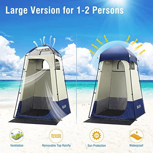 G4Free Large Camping Privacy Shelter Tent, Portable Outdoor Easy Set Up Shower Tent Dressing Changing Room With Carry Bag, Camp Toilet (Blue) #TOP7