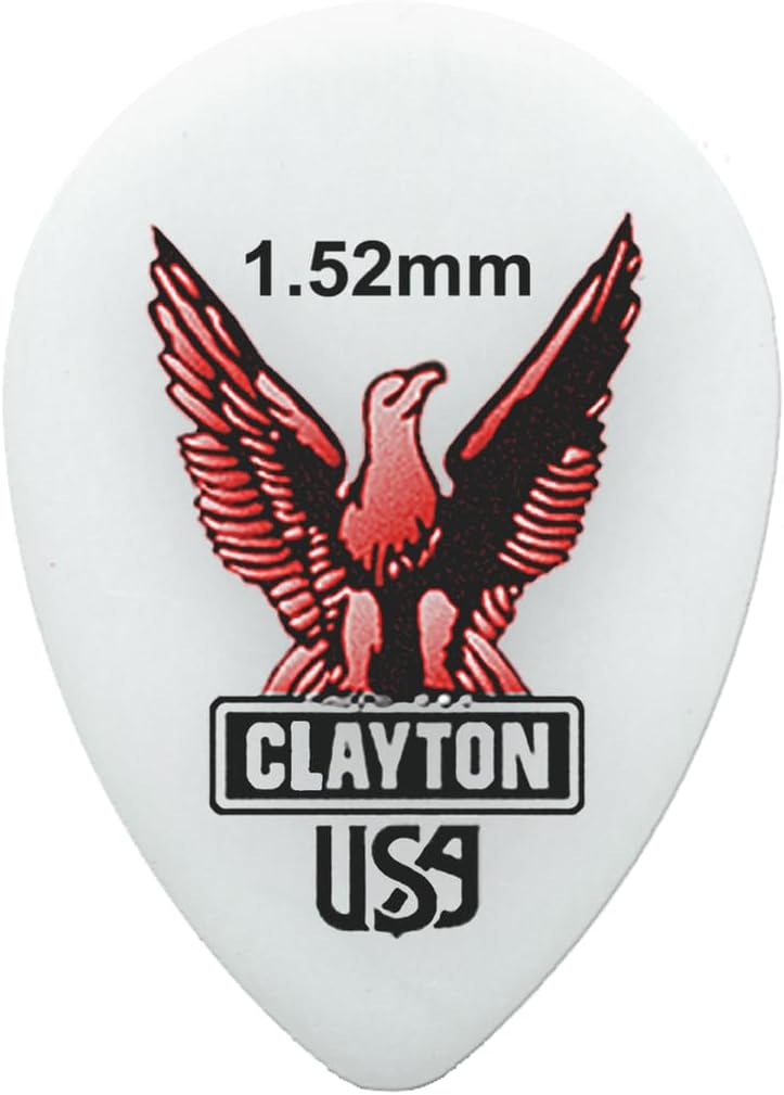 Clayton Picks ST100 Acetal Guitar Picks Rounded Triangle Shape, 1.00mm, Pack of 72