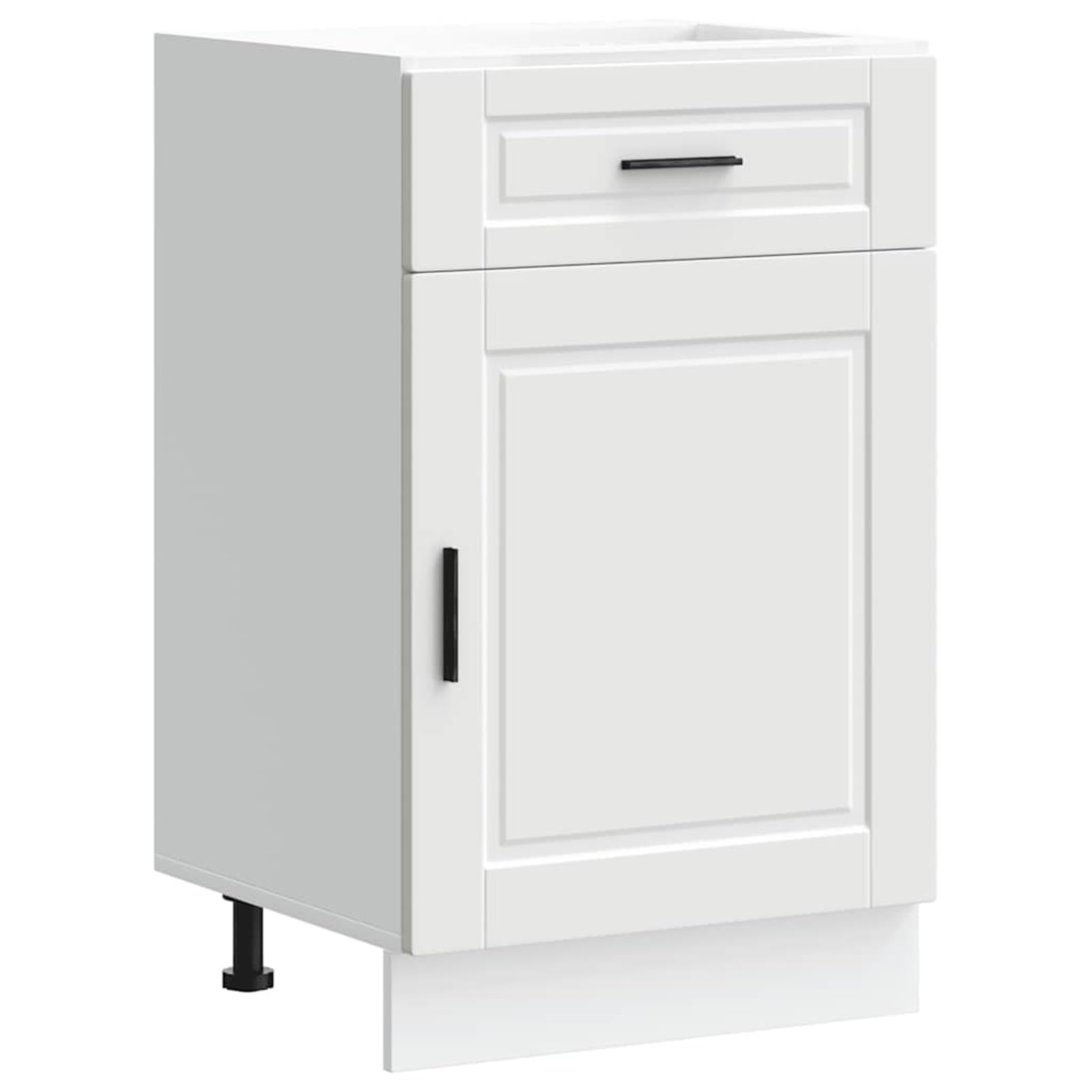 Tidyard Mobile Base Cucina Porto Bianco 50x46x81,5 cm Truciolato con Cassetto e Anta, Piedini Regolabili, per Cucina 853957