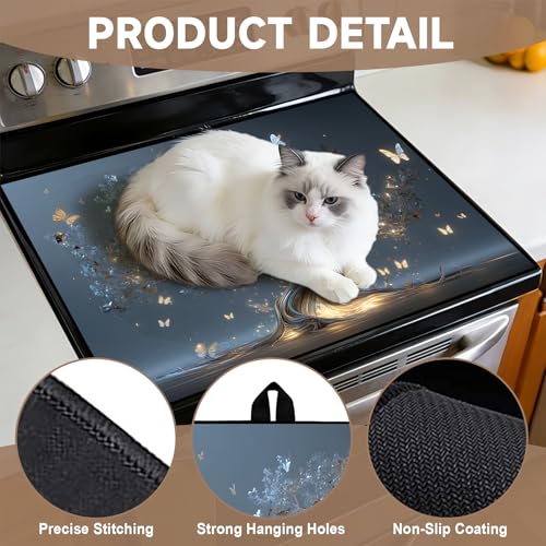 Image of Stove Burner Covers Non-Slip Electric Cooktop Protector Mat (Tree of Life)