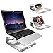 Produktbild Dobee Laptop Ständer Aluminium Belüftet Notebook Ständer Ergonomische Riser Tragbare Laptopständer mit Anti-Rutsch Silikon für MacBook Pro/Air, Tablet, Mobiltelefon-Silber (Patentiert)