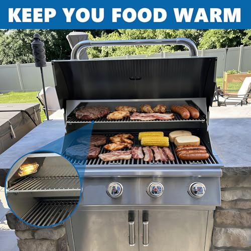 Image of SafBbcue Grill Warming Rack for Bull 30 inch Grills, Stainless Steel Grill Replacement Part for Bull Angus Outlaw Lonestar 4 Burner, Bull BBQ Parts Accessories for 30 Inch Grill, 47004 Warming Rack