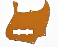 Vista 26 de KAISH 4 String J Bass Style Pickguard Bass Pick Guard Scratch Plate para USA/México Jazz J Bass Negro/Blanco Grid