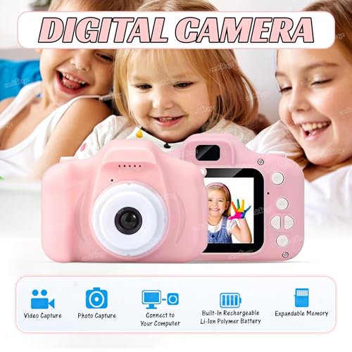 Image of Zest 4 Toyz Digital Camera for Kids Camera for Photos and Videos Mini Camera for Photography USB Rechargeable with 2 Inch Screen HD Capture Support 32GB Card (SD Card Not Included) - Multicolor