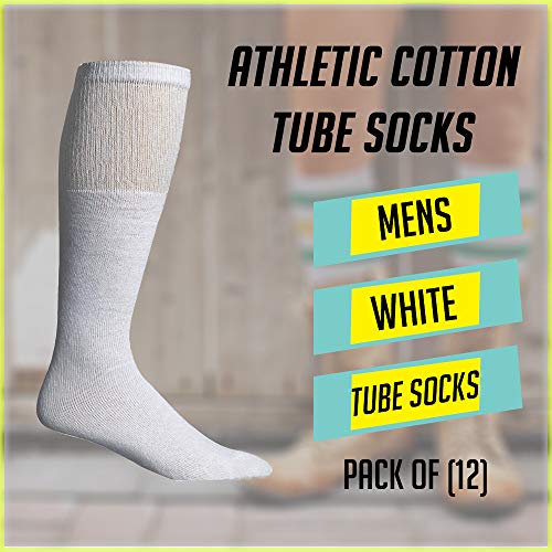 Yacht & Smith 12 Pairs Of Men's & Women's Wholesale Bulk Cotton Tube Socks, Referee Style, by SOCKS'NBULK2