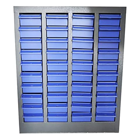 PreAsion Part Cabinet with 40 Drawer Bolt and Nut Storage Cabinet Steel Parts Cabinet ABS Material Drawer for Storage Bolt Nut and Different Parts Cover
