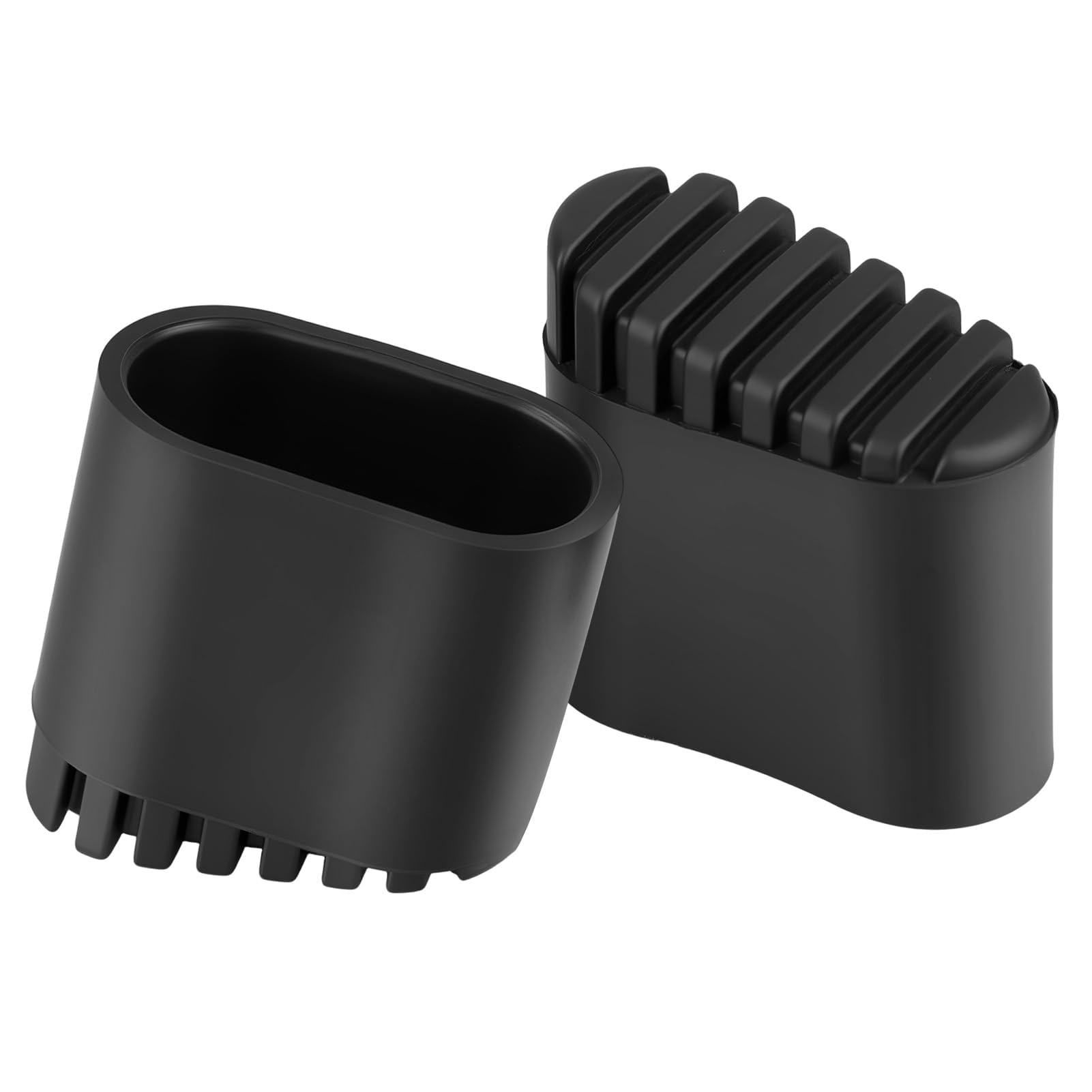 2 Pièces Pieds d’Échelle Caoutchouc 40x20mm Embout Antidérapant | Patins de Remplacement Universels pour Escabeau Échelle Droite Marchepied, Protection Sol, Stabilité Améliorée et Sécurité