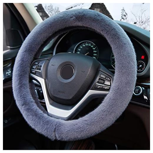 Rattmuff bil plysch – ZATOOTO rattmuff vinter varm, universal 37–38 cm, halkskydd, mjuk, grå