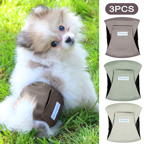 Image of Paw Legend Washable Dogs Diapers Male Dog Belly Bands for Male Dogs Diapers Reusable Puppy Doggie Diapers Male (3 Pack, X-Small)