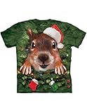 The Mountain Men's Xmas Tree Squirrel T-Shirt L