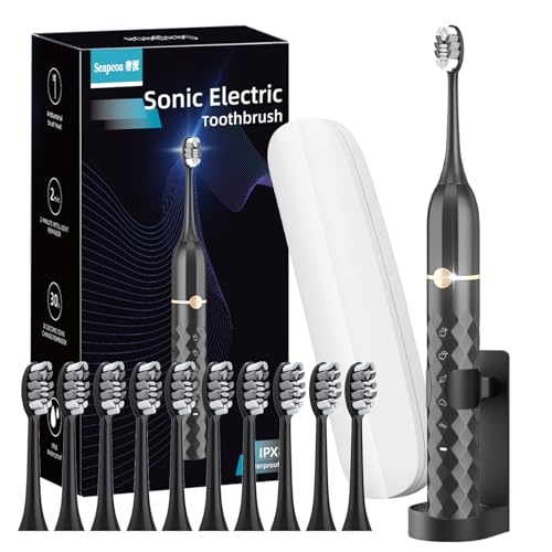 Seapeoa Electric Toothbrush Set, Equipped with 10...