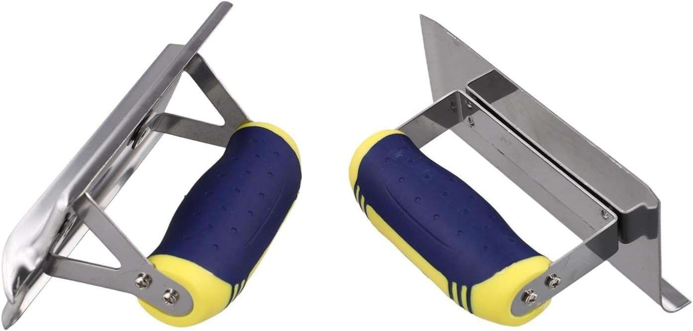 Outils de rainurage en acier inoxydable pour béton et plâtre, ciment (courbé+tranchant). Belle finition