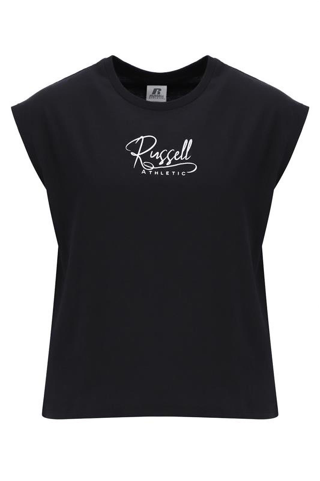 Russell Athletic Maya-S/S Crewneck Tee Shirt Short Sleeve T-Shirt, Black, L