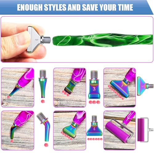 Image of Diamond Art Pens Tools Diamond Painting Pen Accessories Kits with Screw Metal Tip Roller Drill Bead Dot Pens for Art Craft NAI (Green)