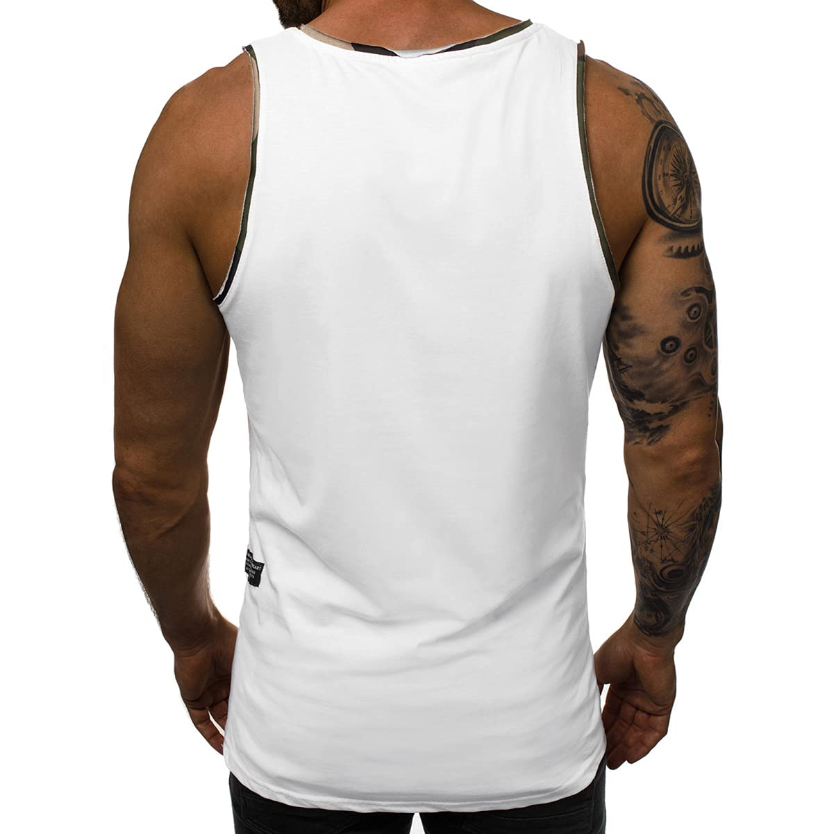 Men’s Tank Top, 2 Pack Sleeveless Tops Breathable Gym Vest T-Shirt for Running Fitness Sport