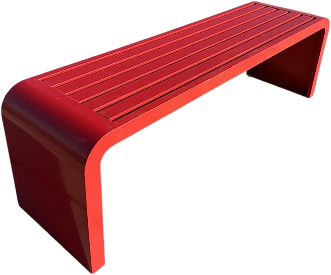 NEONMAN Outdoor Patio Garden Bench, Park Benches for Outside Kitchen Corner Benches, Waterproof and Sun-Proof Strong Load-Bearing Capacity, Suitable for Parks(Orange,120cmx40x42cm)