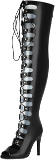 Roimaash Women Fashion Gladiator Boots Overknee