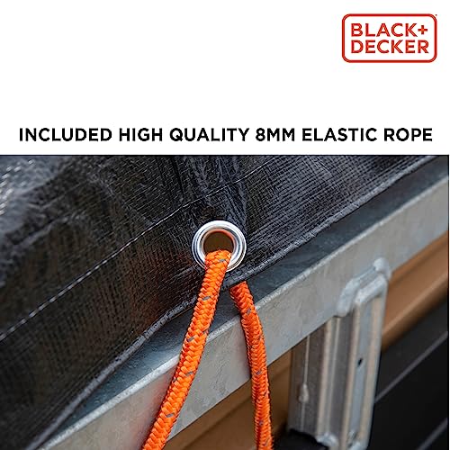 Lona para remolque impermeable de 3 x 4 m con cuerda elástica 4