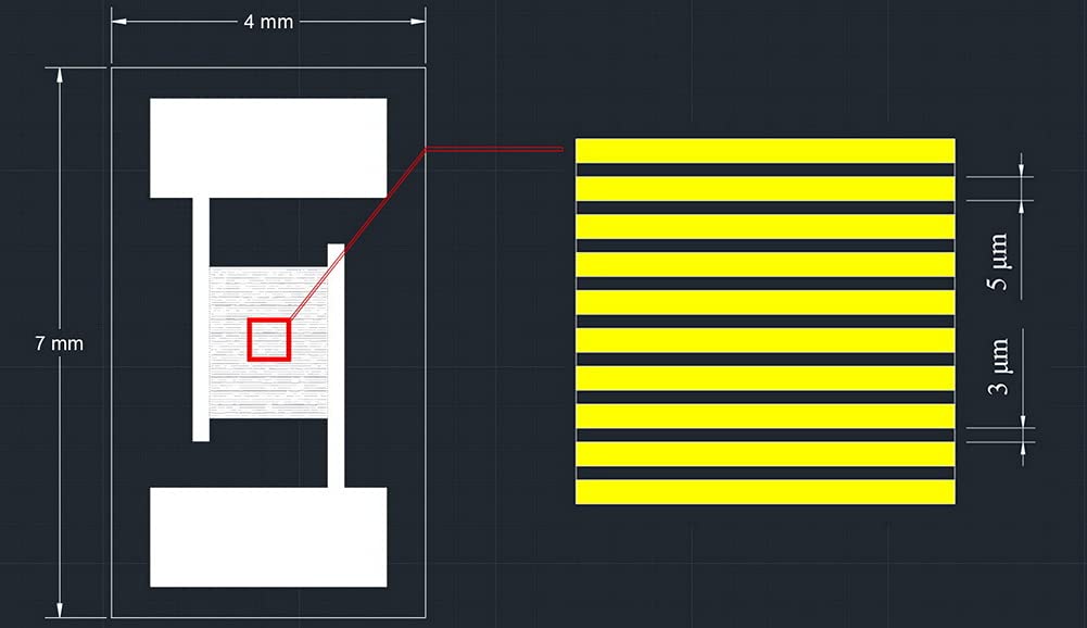 15 Stück 3 μm MEMS-Biosensor-Chip
