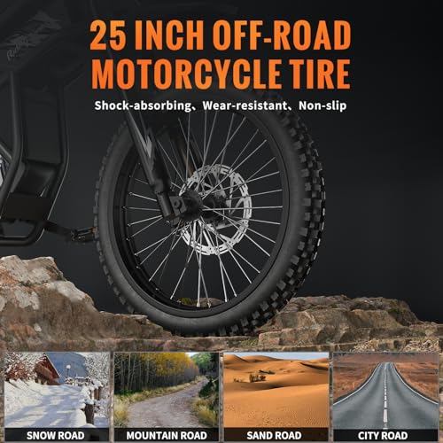 Image of Bootime 3000W GT54 PRO / GT54 Electric Dirt Bike for Adults Teens - 50 /37 MPH High-Speed, 14 inch Fat Tires & Dual Removable Battery(60V /48V) | All-Terrain Off-Road eBike for Snow, Sand