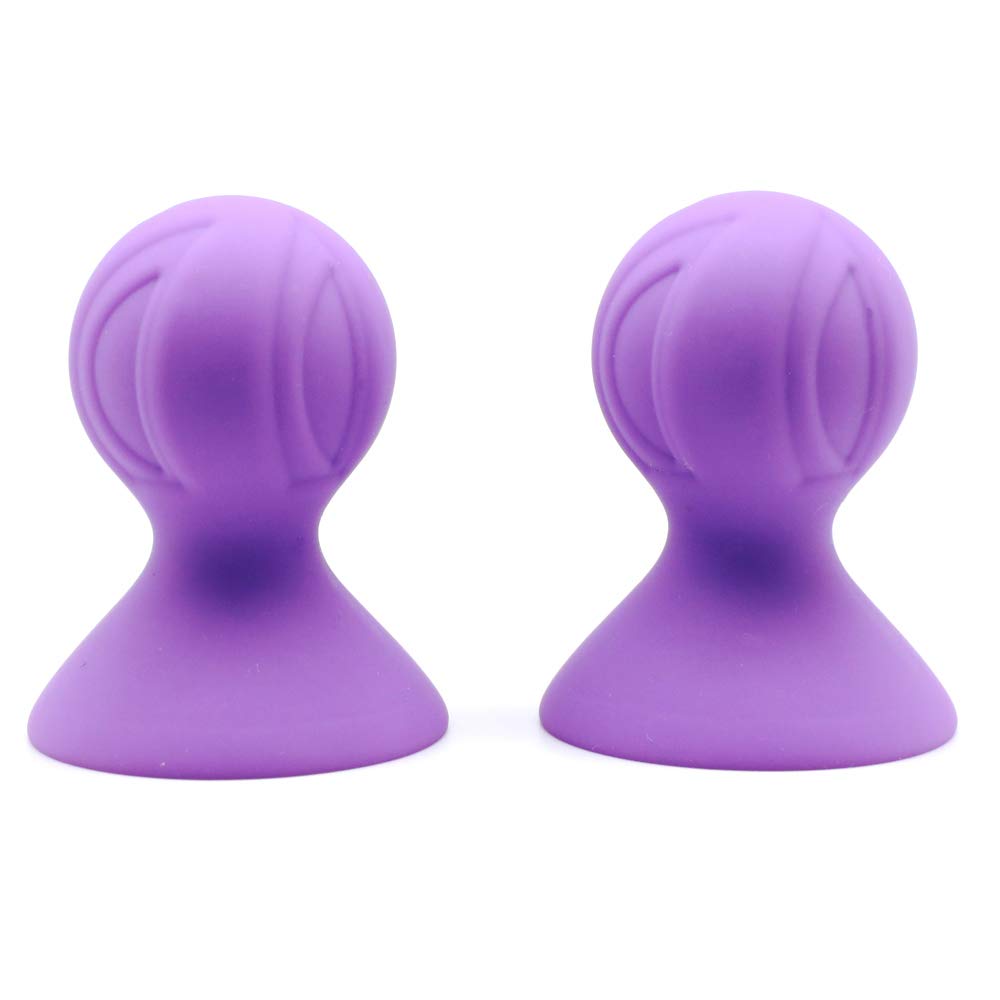 BeHorny Silicone Nipple Pump Suckers Sex Toy, Purple