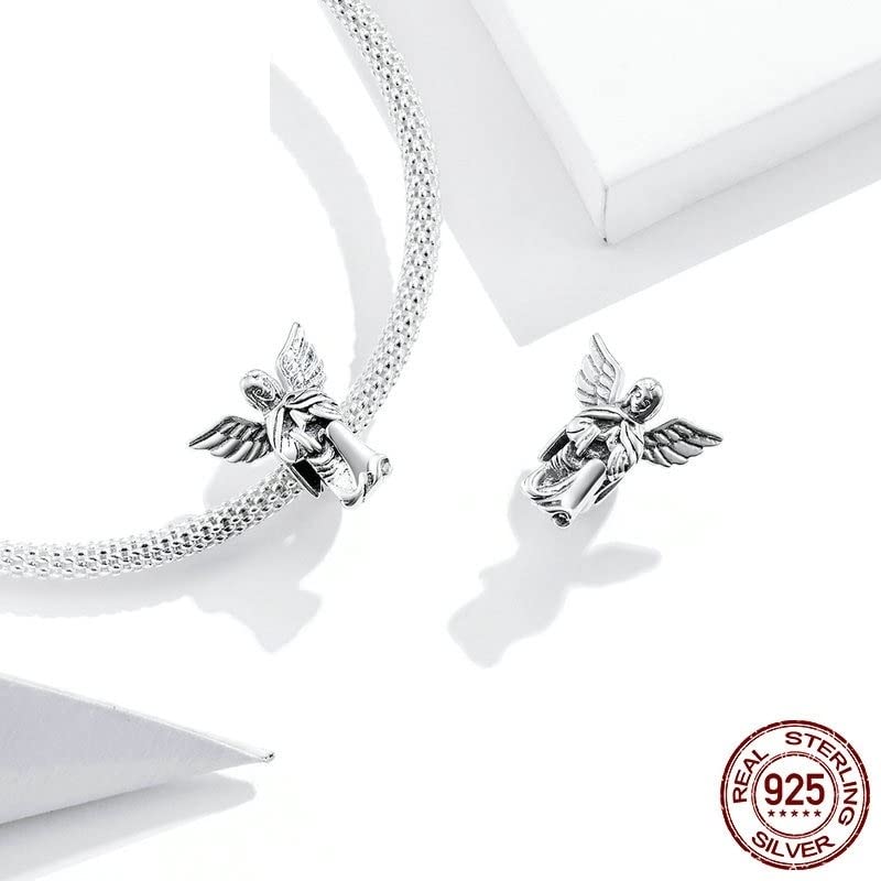 Anio艂 呕ycze艅 925 Srebrny Zawieszka Charms do Bransoletki Lub Naszyjnika Fine Diy Bi偶uteria