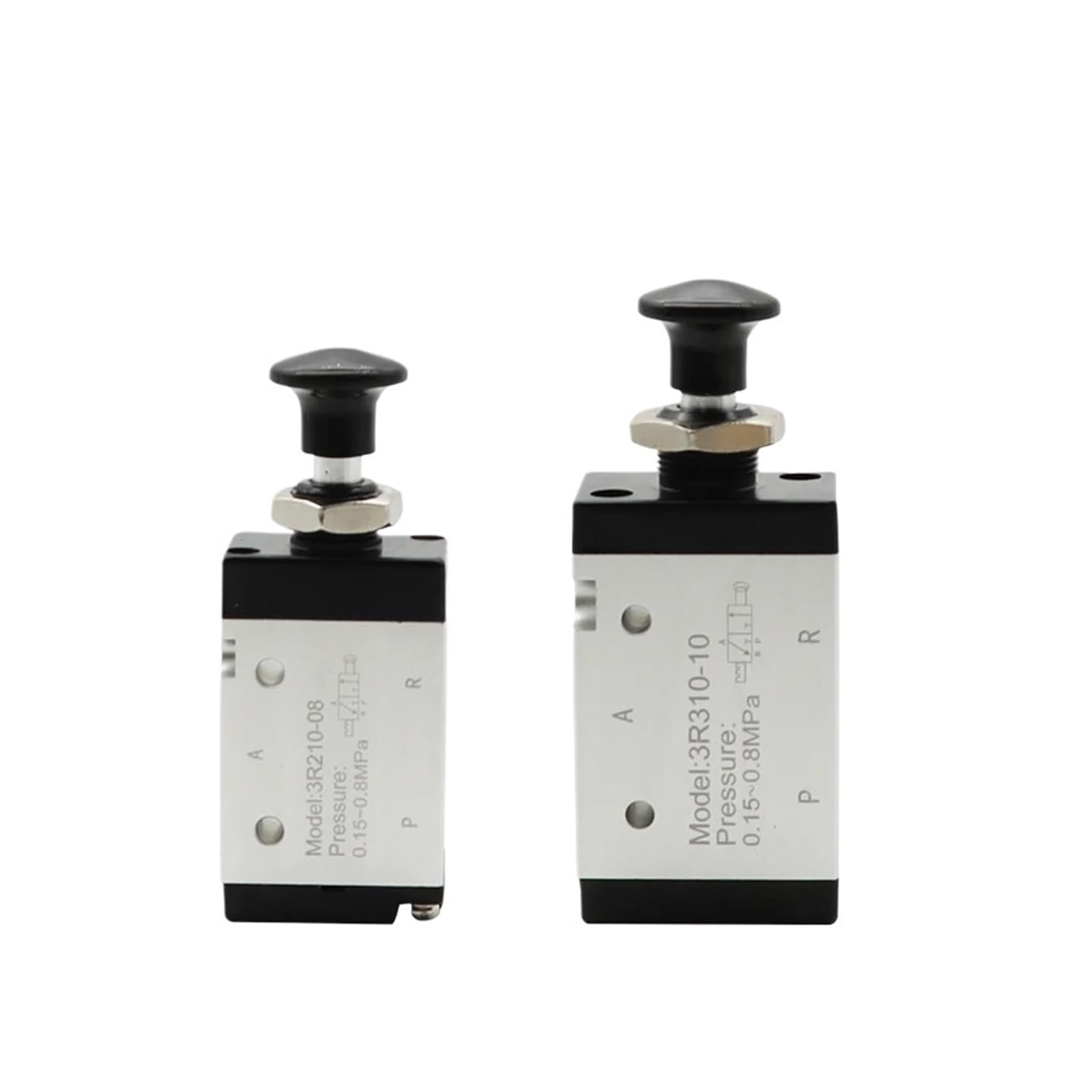 4R210-08 3R210-08 Valvola manuale a 2 vie 5 posizioni Push and Pull Interruttore pneumatico della valvola direzionale 4R310-10 3R310-10 (raccordo 4R310-10,6 mm)