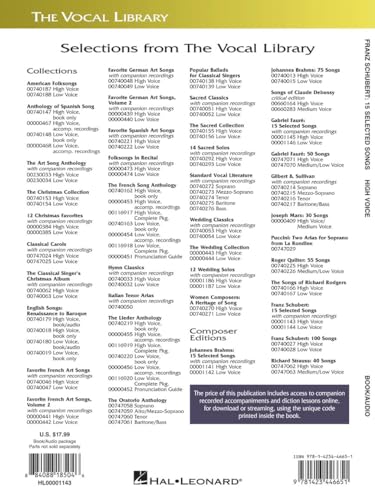 Franz Schubert: 15 Selected Songs Book/Online Audio (The Vocal Library) - Image 2