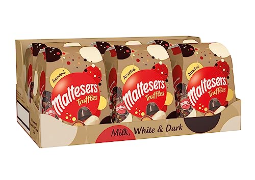 Maltesers Assorted Truffles White, Dark and Milk Chocolate Gift Box of Chocolates 200g