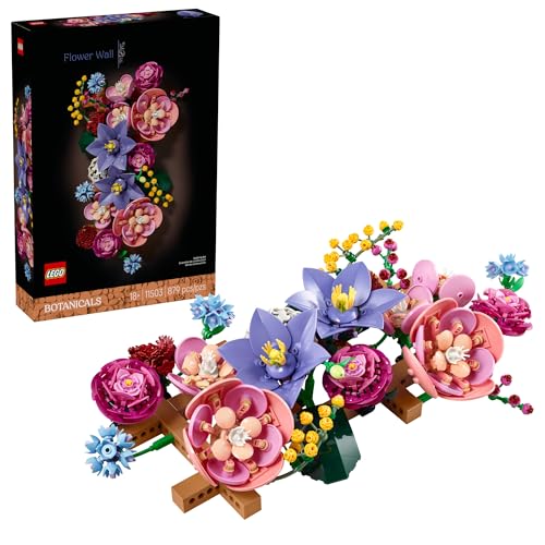 LEGO Botanicals Flower Wall Decor - Building Set for Adults, Ages 18+ - Gift for Birthdays - Artificial Plants & Flowers for Home Office, Bedroom Decor - 11503
