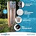 Rainbuds Rain Gauge Outdoor for Yard, Large 6'' with Cleaning Brush, Professional, Clear, Mountable Rainfall Gauges with Dual Measurements, Heavy-Duty Mounting, Accurate Weather Wireless Stations