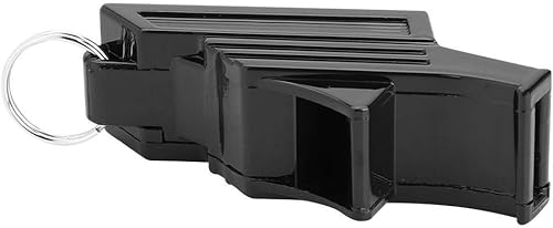 Miniatura 2 de Silbato de árbitro de entrenamiento de fútbol de baloncesto silbato de supervivencia de emergencia silbatos (negro y plateado) Árbitro,