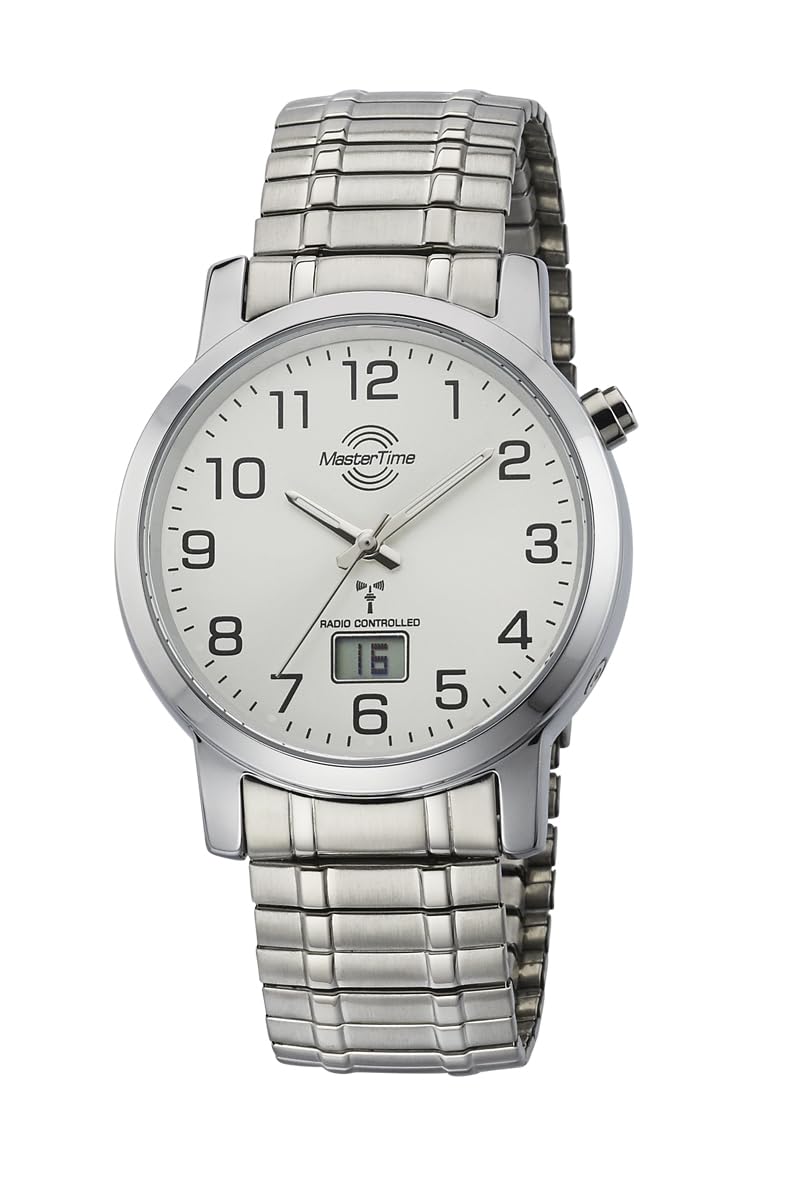 Master Time Funk Quarz Herren Uhr Analog-Digital mit Edelstahl Armband MTGA-10306-12M