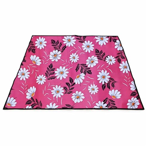 Image of Waterproof Bed Server Mat /Food Mat /Bedsheet Protector | Reversible | 2-Layer Heavy Material | Multi-Purpose Place Mat (Colour & Print May Vary) (floral-21)