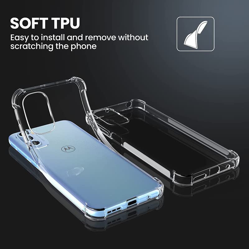 Image of Shockproof Bumper Ultra Clear Slim Anti-Slip Grip Soft Flexible Back Cover for Motorola Moto G31 / XT2173-3 (Transparent)