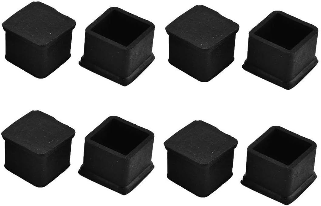 Antrader Square Rubber Covers Furniture Foot Table Chair Leg End Cap