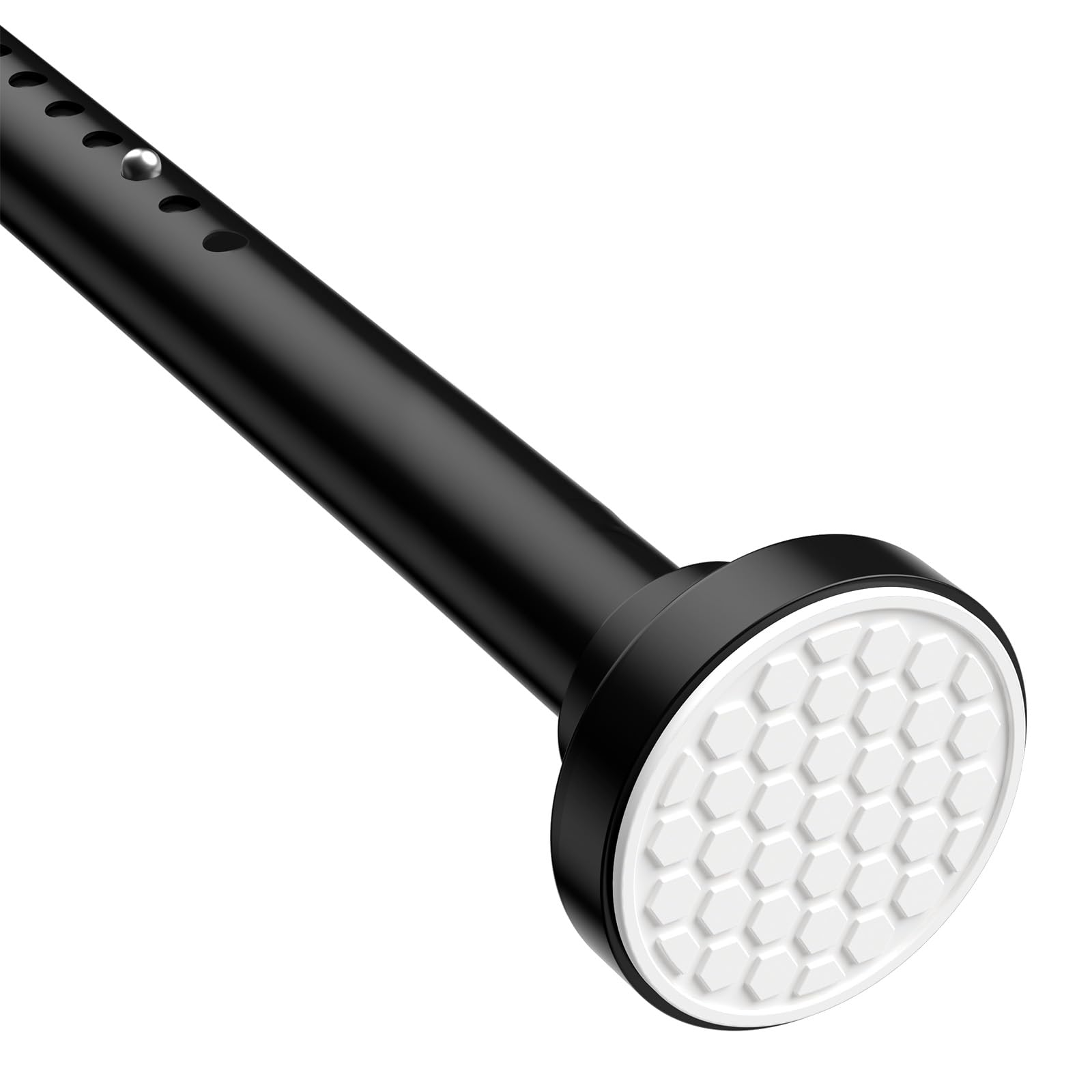 ZipGlo Curtain Pole No Drilling 101-377 cm Telescopic Rod Curtain Rail No Drilling Extra Length Shower Rail without Clothes Rail Extendable for Bedroom Shower Room Large Windows Black