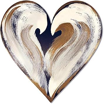 Letter2Word Wall Decor - Heart Original Word Wall Art, Bronze and White