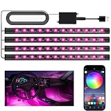 Winzwon Accessoire Voiture Interieur Femme Homme, LED Voiture Interieur, Accessoire Voiture Lampe, 16 Millions de Couleurs Car Accessories Contrôle APP