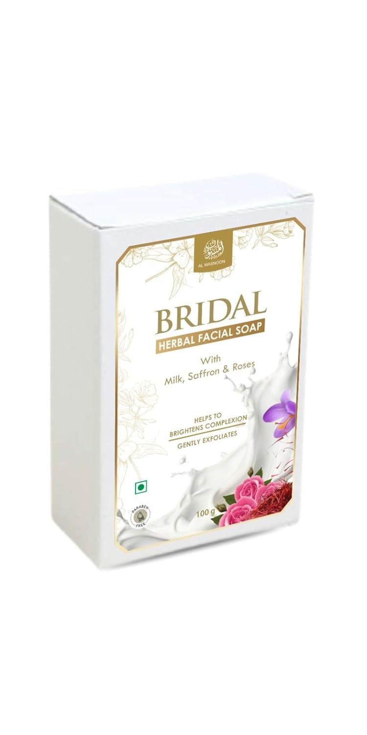 Bridal Glow Soap with Milk, Saffron & Roses (100g x 2 Pack) For Women & Men