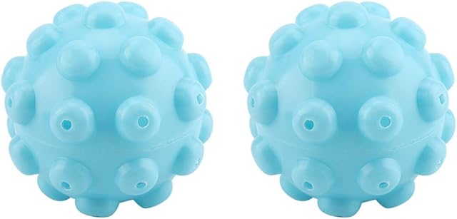 2pcs/Set Blue Laundry Washing Ball PVC Reusable Dryer Balls Laundry Washing Drying Fabric Softener Ball Accessories 8.2cm