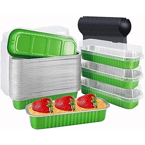 LNYZQUS Aluminium-Backformen mit Deckel, 193 ml Cover