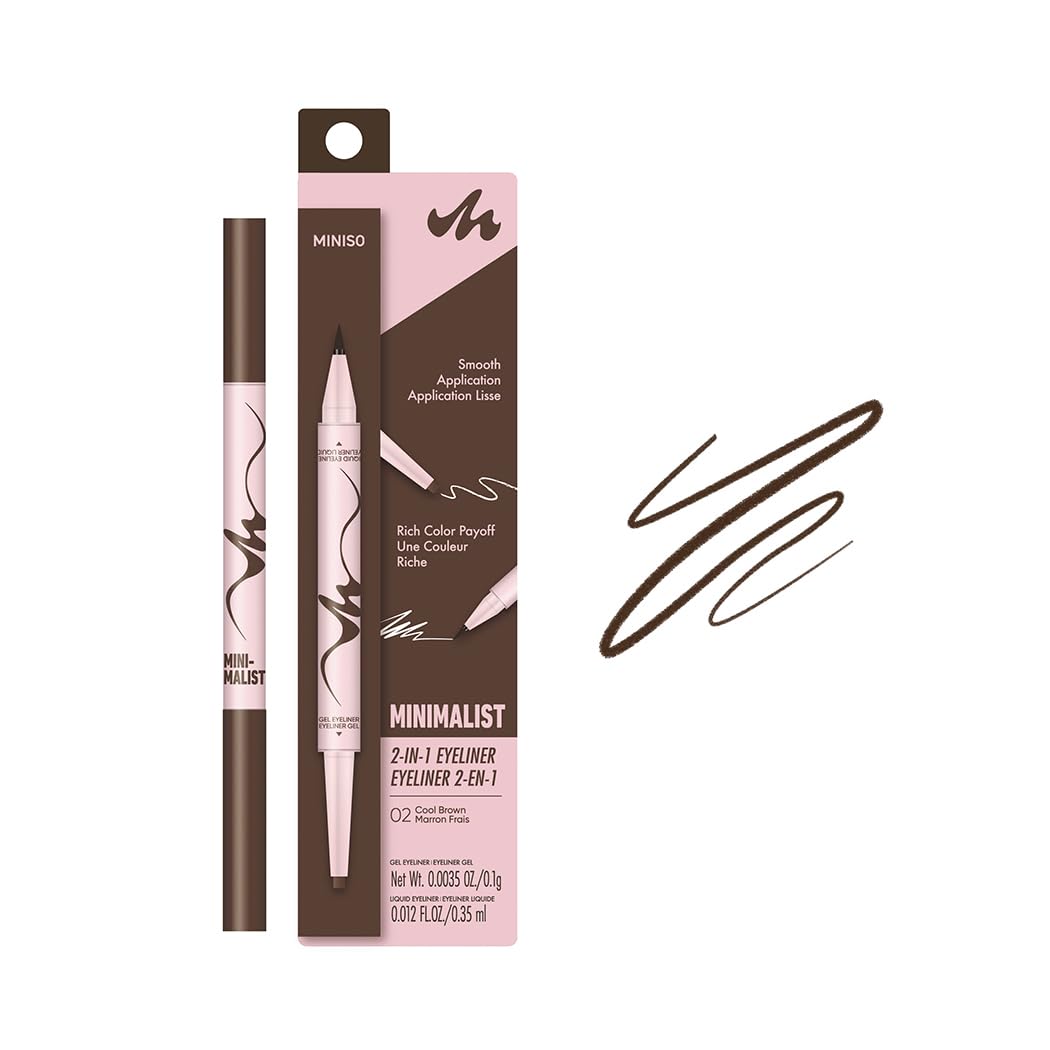Miniso Minimalist Serisi Çift Taraflı Eyeliner 02 Kahve, 2017454210105